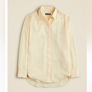 J.Crew Drapey Jacquard Print Shirt - Ivory